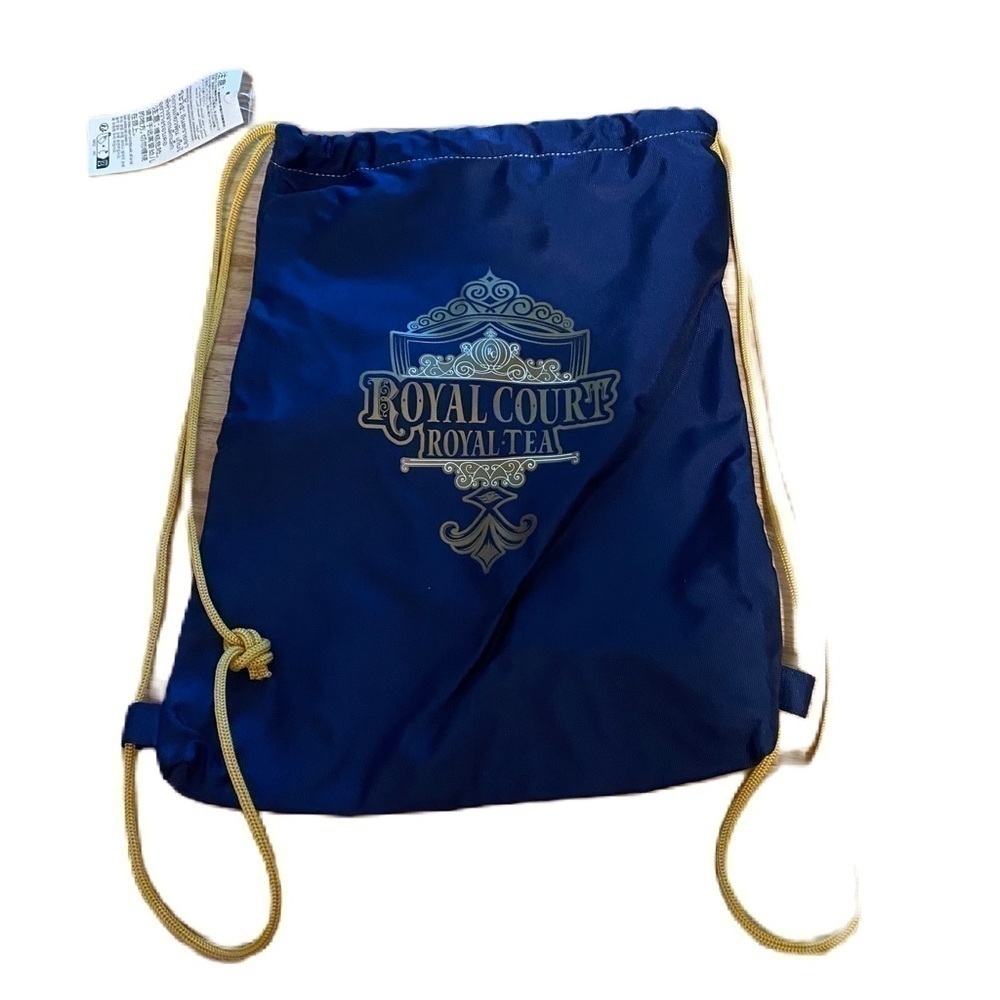 Disney Cruise Line Royal Court Royal Tea Cinch Bag NEW Princess Blue Gold